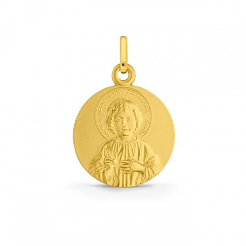 Médaille enfant Jésus nouveau né en or 18 carats, diamètre 16 mm - Medaille  Christ - Medaille bapteme - 1001 médailles