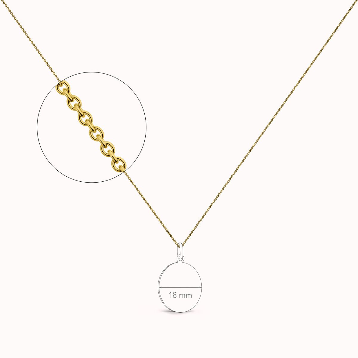 chaîne en or jaune 9 carats longueur 40 cm