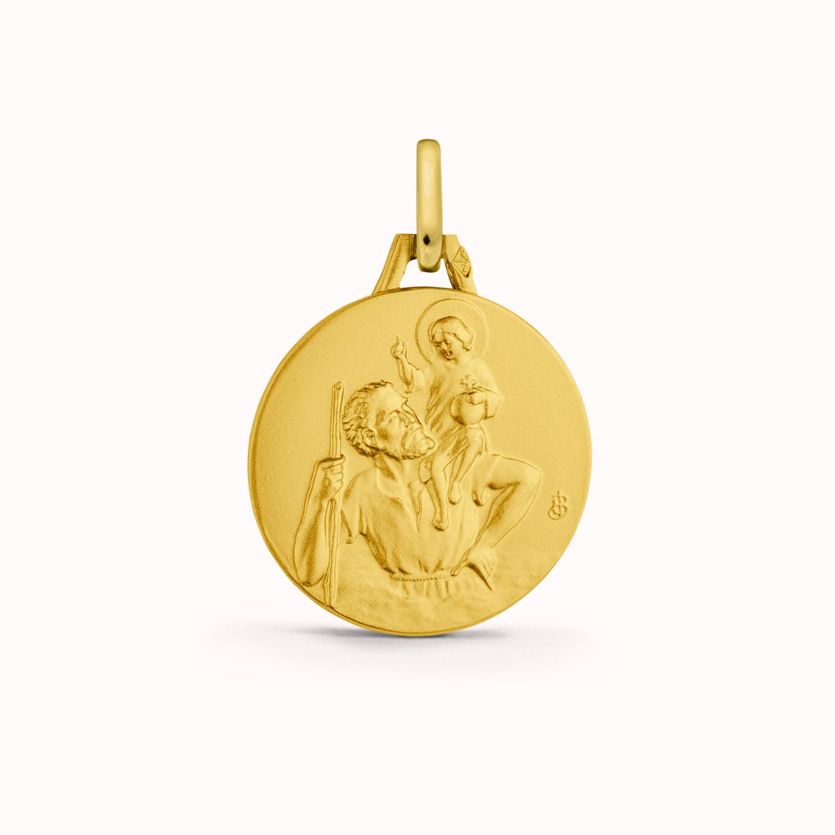 Médaille or 375 jaune Saint Christophe