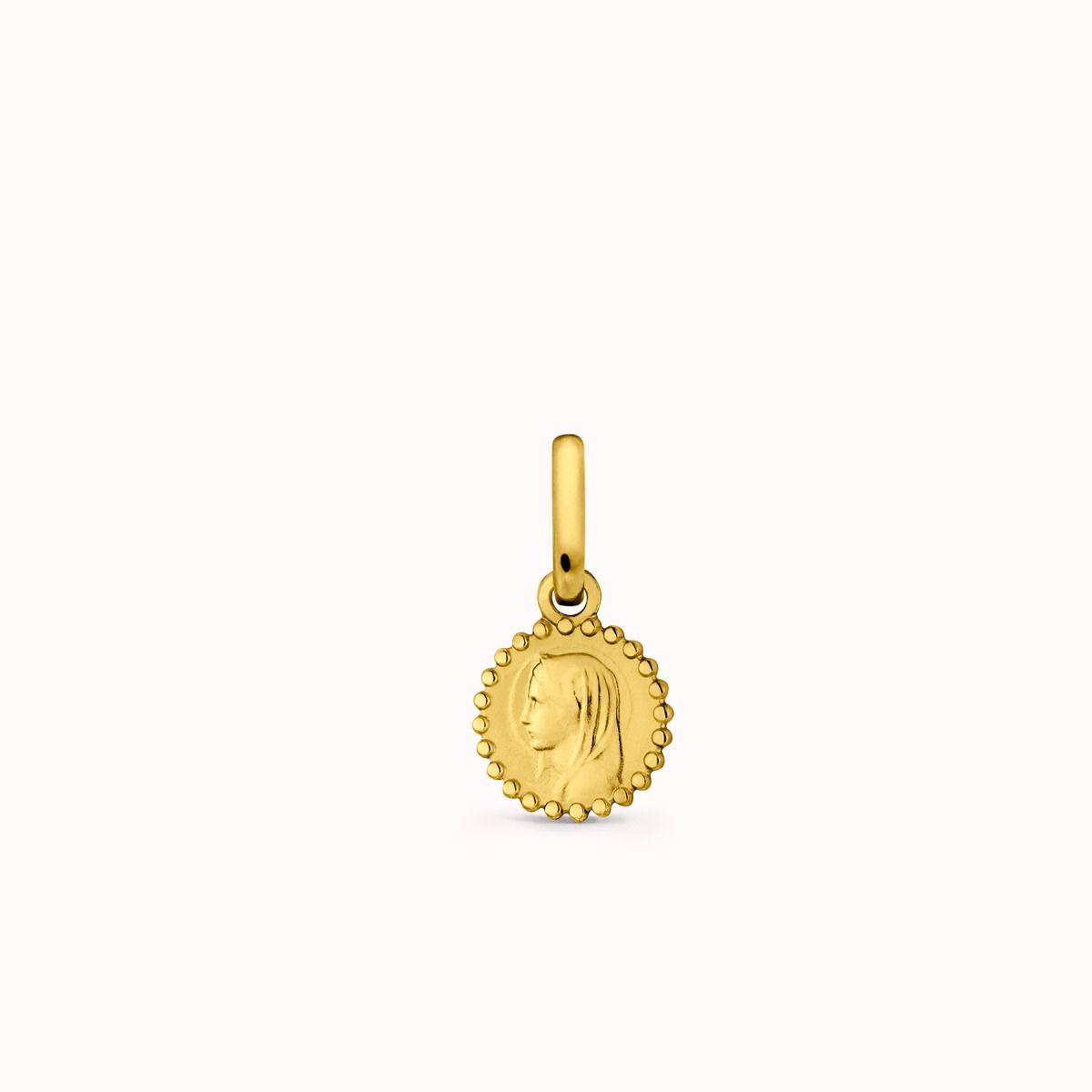 Médaille vierge à l'enfant | Or 18 carats