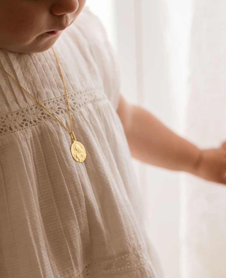 médaille baptême Vierge